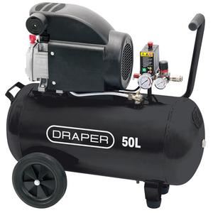 Draper AIR COMPRESSOR 50LT-2HP 230V 24981 24981 Direct Drive Oiled Air Compressor, 50L, 1.5kW