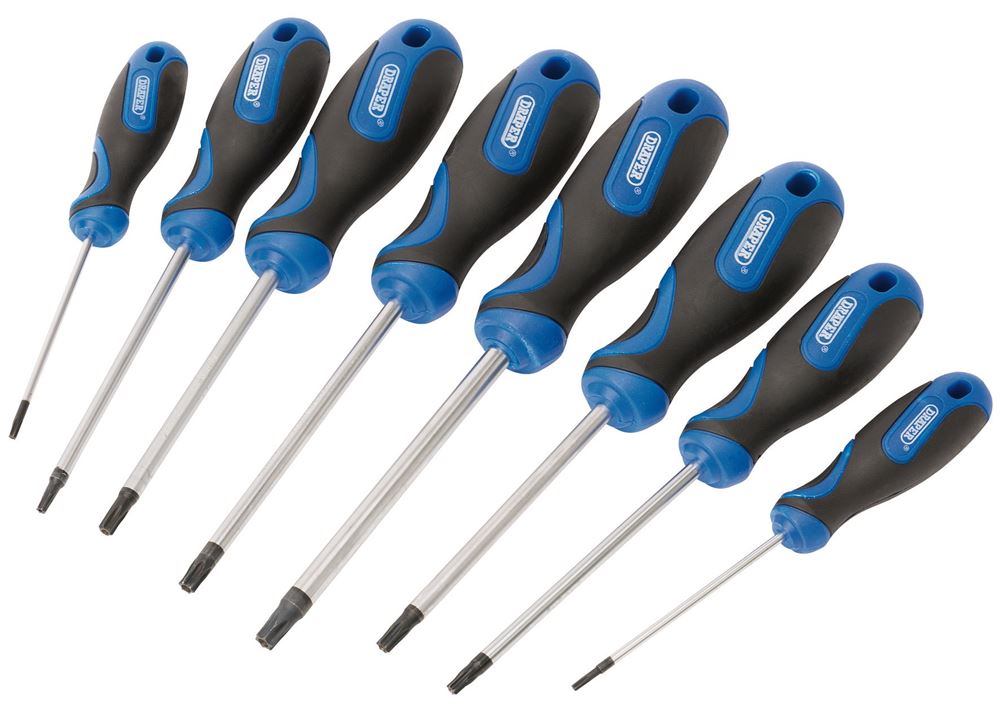 Draper SET OF TX-STAR TAMPERPROOF S/D 34251 34251 TX-STARÂ® and TX-STARÂ® Security Soft Grip Screwdriver Set (8 Piece)