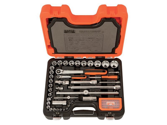 Bahco S95 S95 1/4in & 1/2in Drive Socket & Mech Set of 95 Metric