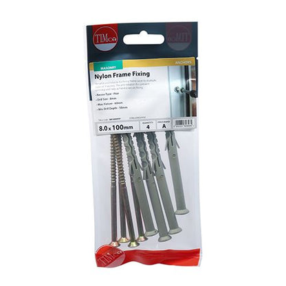 TIMCO Nylon Frame Fixing - ZYP 8.0 x 100 Pack 4