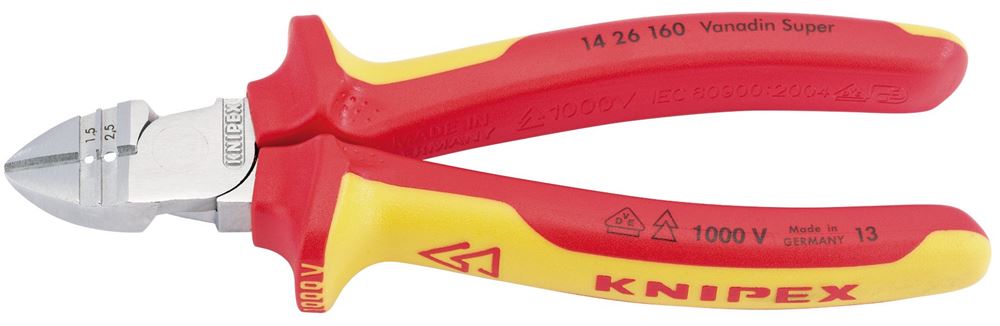 Draper 160MM VDE DIA. INSUL. STRIPPER 34055 VDE Fully Insulated Diagonal Wire Strippers and Cutters