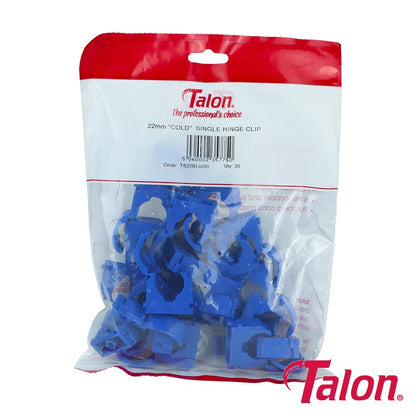 TIMCO Single Hinged ID Clip - Blue 22mm Blue Pack 20
