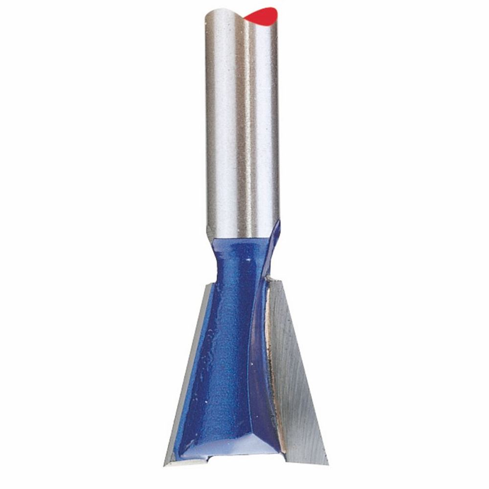 Draper 1/4ROUTER BIT 14MM DIA DVTAIL 75346 1/4 and 1/2 Shank Router Bits with TCT Heads To Suit Most Applications. Display Packed in Plastic Boxes.