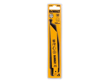 DeWalt DT2348-QZ Bi-Metal Reciprocating Blade for Plastic & Pipes 152mm( Pack 5)