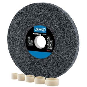 Draper GRINDING WHEEL 36G 200X25MM 99570 Aluminium Oxide Bench Grinding Wheel 36G (200mm x 25mm)