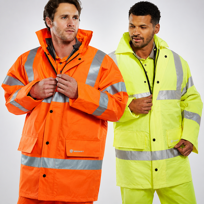 Beeswift 4 In 1 Hi Vis Jacket Bodywarmer Class 3 Waterproof Rail Approved