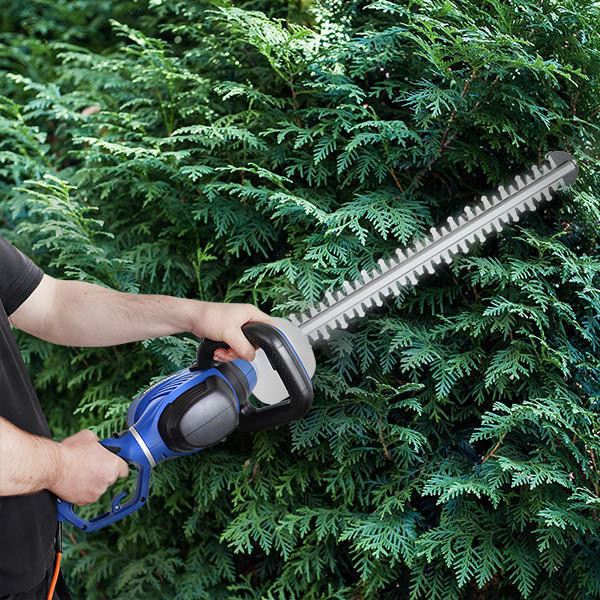 Hyundai HYHT680E Electric Hedge Trimmer 680W 610mm Corded Hedge Cutter Garden Trimmer Garden Hedge Cutter