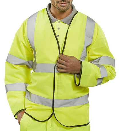 Beeswift BSeen Hi Vis Long Sleeve Jerkin Class 3 Reflective Safety Vest