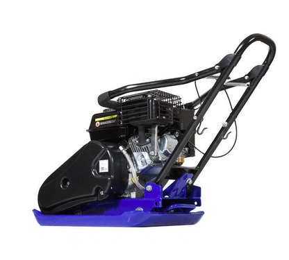 Hyundai HYCP9070 196cc Petrol Plate Compactor / Wacker Plate 81.5kg with Wheel Kit, Paving Pad & 300 mm Compaction Depth