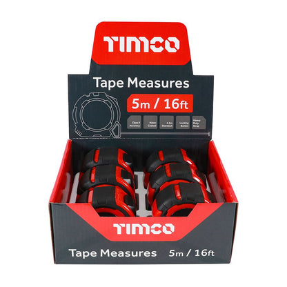 MOQ - TIMCO Tape Measure 5m/16ft x 25mm Pack 1