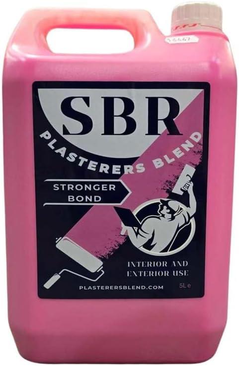 Timco Plasterers Blend SBR Primer Pink 5 Litre Bonding Agent Primer and Sealer for Plastering Rendering Screeding Concrete and Masonry Surfaces