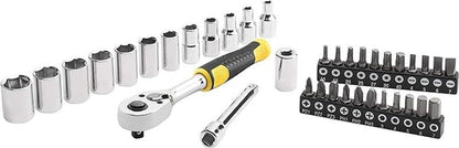 Stanley 1/4in 37 Piece Compact Socket Set STMT82672-0 Ratchet Kit