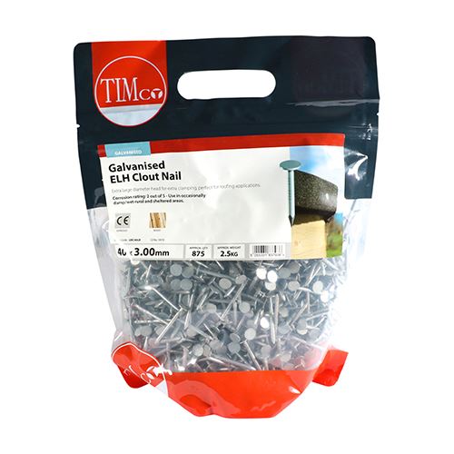 TIMCO Clout Nail ELH - Galvanised 40 x 3.00 Pack 2.5