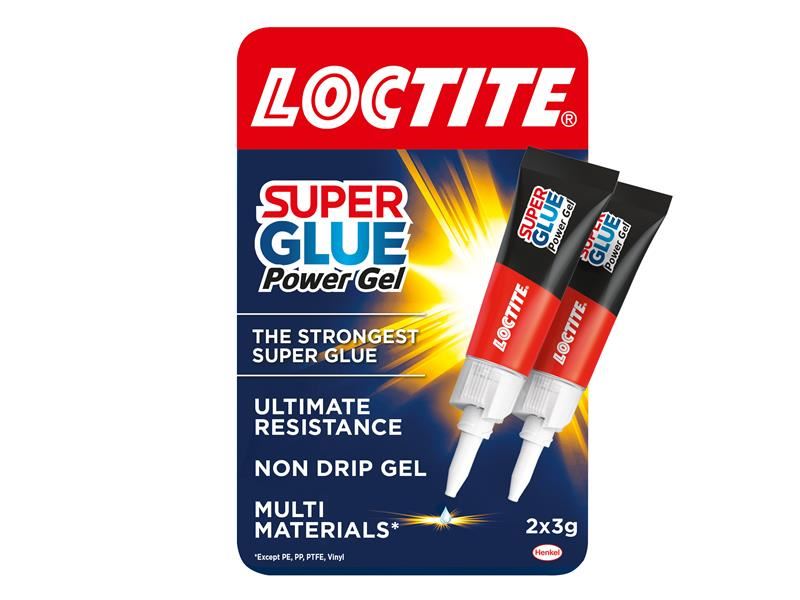 Loctite 2633679 Super Glue Power Gel, Tube 2 x 3g