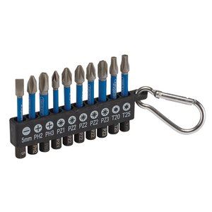 Draper 10PC IMPACT S/DRIVER SET 04933 Impact Screwdriver Bit Set, 50mm, 1/4" Hex (10 Piece)