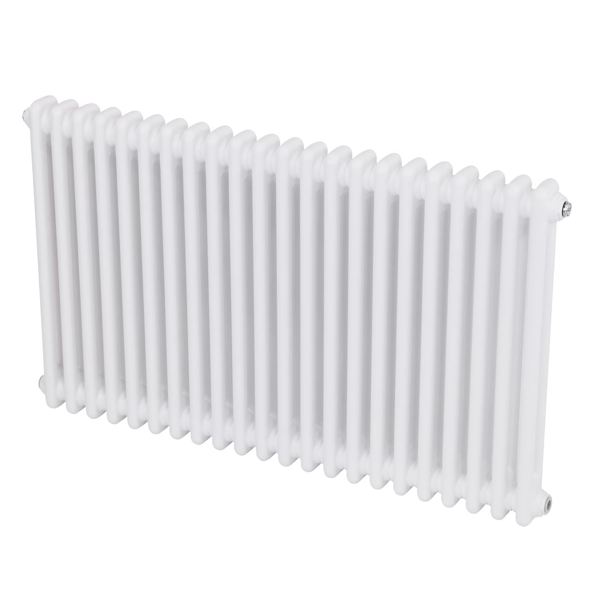 Baridi DH369 Horizontal Traditional 2 Column Radiator 600 x 1012mm - White | Steel | Horizontal traditional two column radiator delivers a BTU output