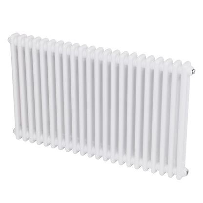 Baridi DH369 Horizontal Traditional 2 Column Radiator 600 x 1012mm - White | Steel | Horizontal traditional two column radiator delivers a BTU output