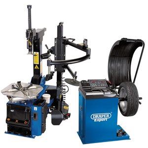 Draper TYRE CHANGER/WHEEL BALANCE KIT 02152 Tyre Changer with Assist Arm and Wheel Balancer Kit
