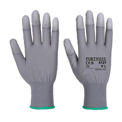 Portwest A121GRRXS -  sz XS PU Fingertip Glove - Grey