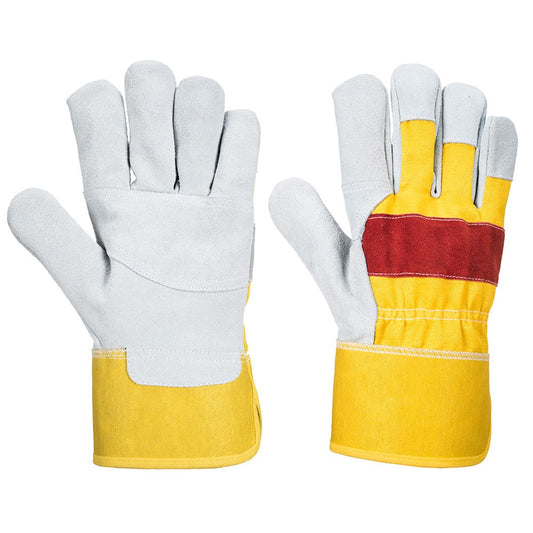Portwest A219YREXL -  sz XL Classic Chrome Rigger Glove - Yellow/Red