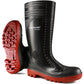 Dunlop - ACIFORT RIBBED BLACK SBP Safety Wellington Boot sz 9 - Black
