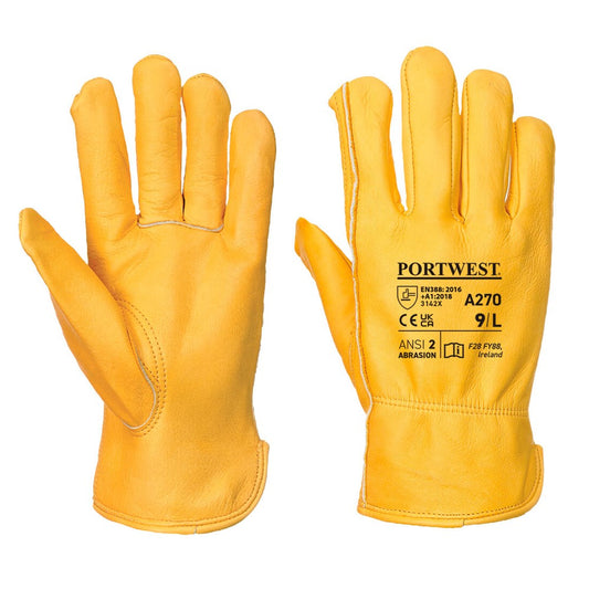 Portwest A270 -  sz L XL Classic Driver Glove - Tan