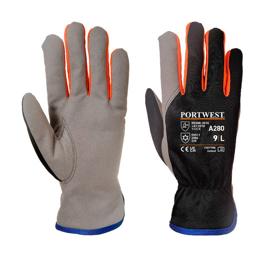 Portwest A280 - Wintershield Glove - Black/Orange - ALL SIZES