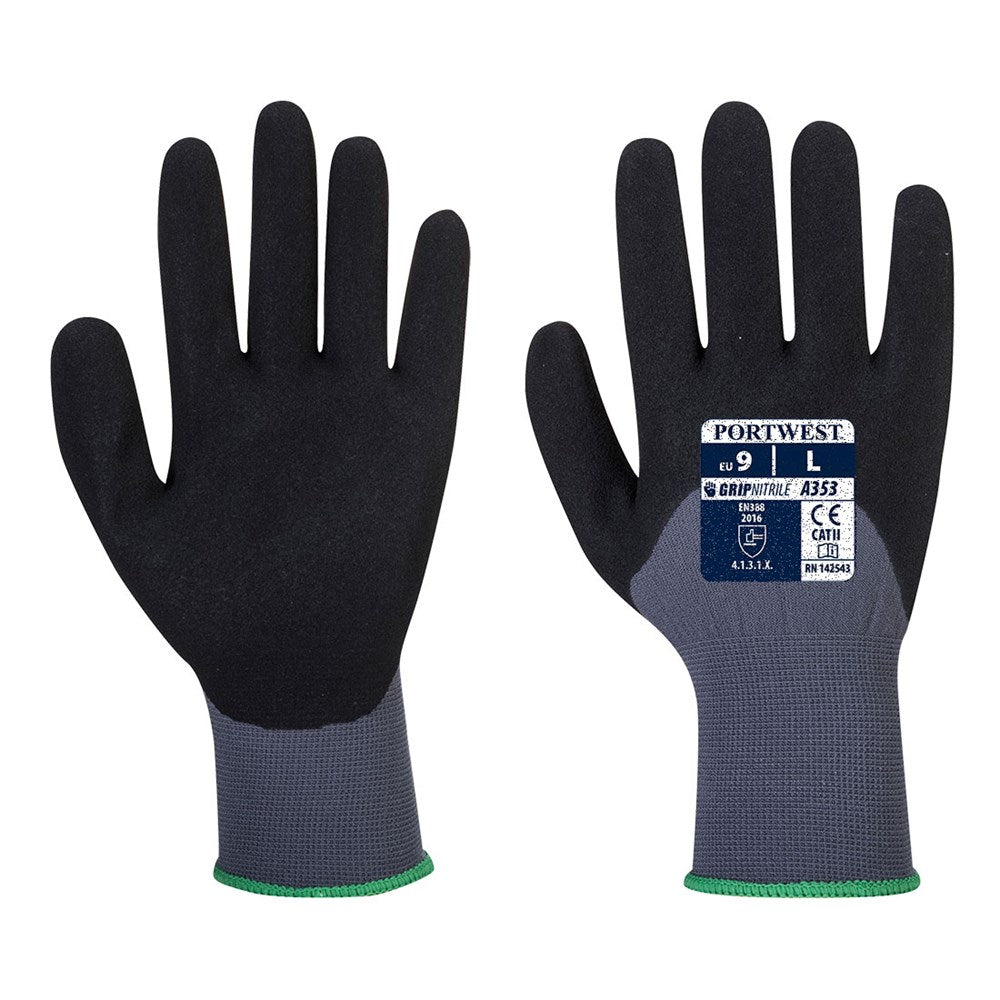 Portwest A353G8RXL -  sz XL DermiFlex Ultra Plus - Grey/Black