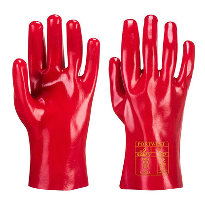 Portwest A427RERXL -  sz XL PVC Gauntlet - A427 Red