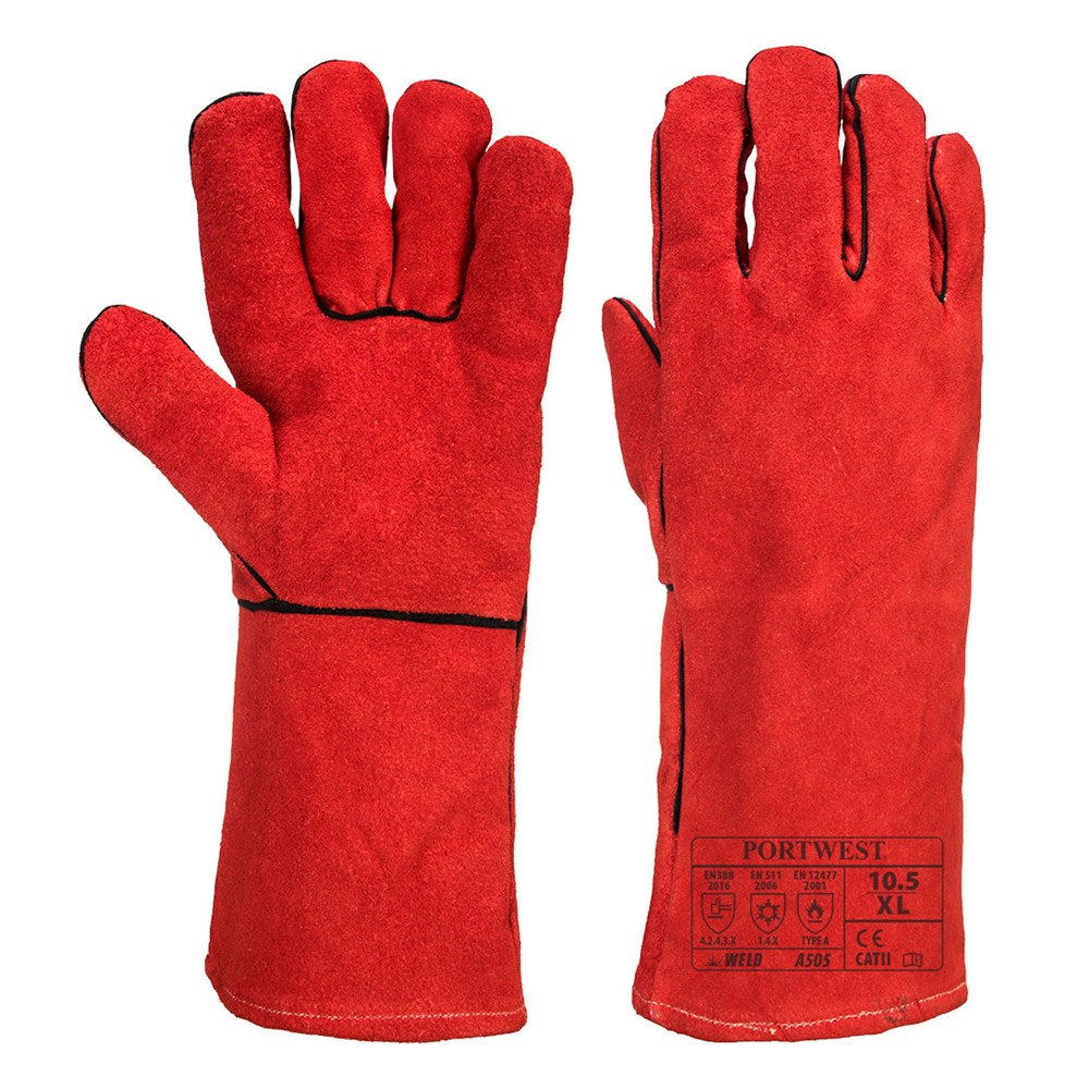Portwest A505RERXL -  sz XL Winter Welding Gauntlet - Red
