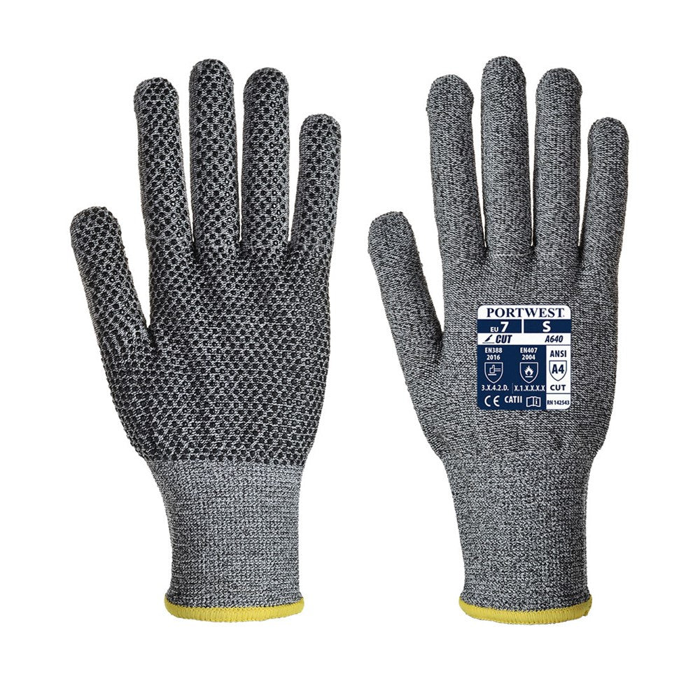 Portwest A640G7RXXL -  sz 2XL Sabre-Dot Glove - Grey