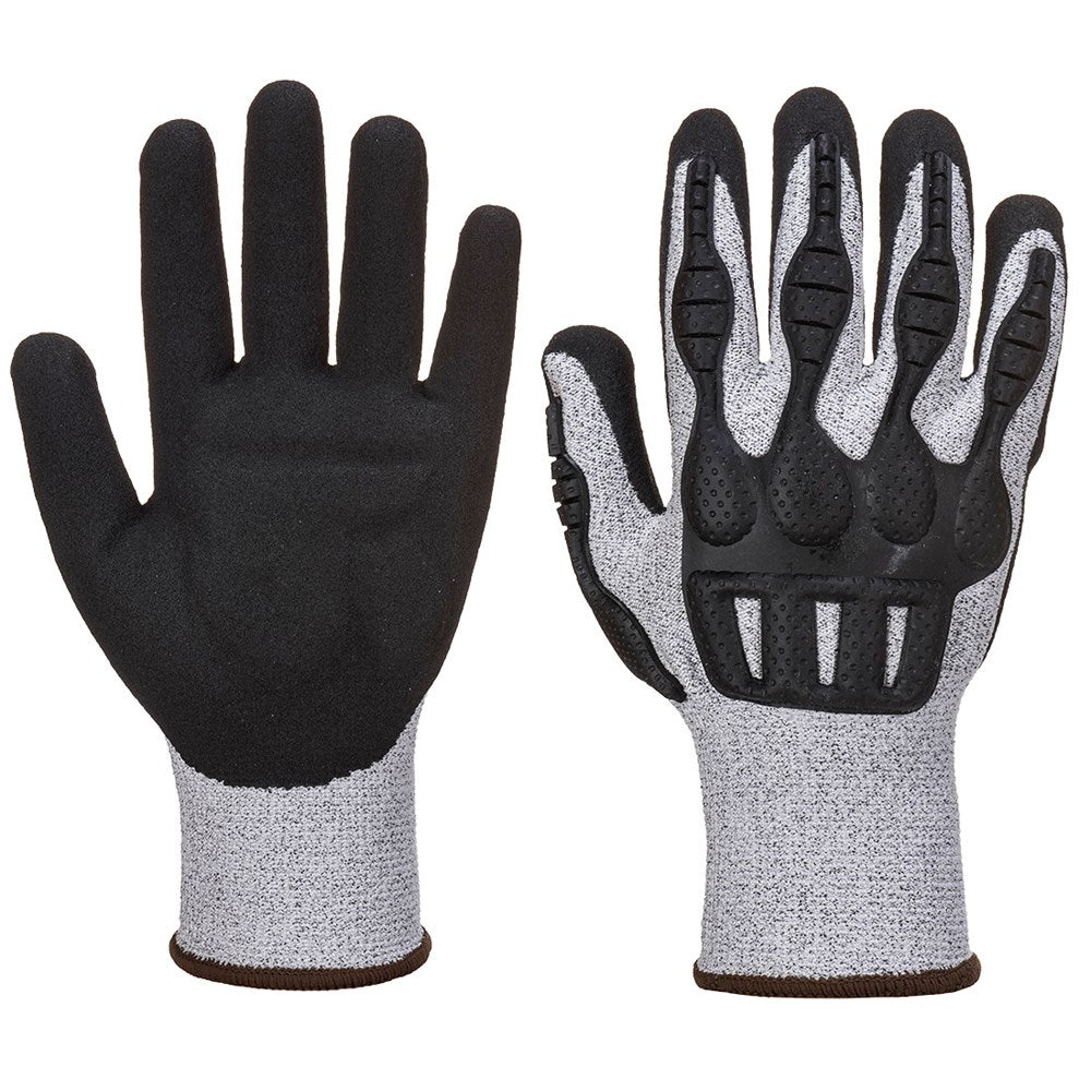 Portwest A723G8RL -  sz L TPV Impact Cut Glove - Grey/Black