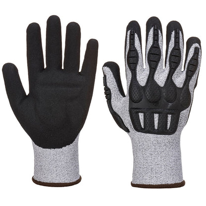 Portwest A723G8RL -  sz L TPV Impact Cut Glove - Grey/Black