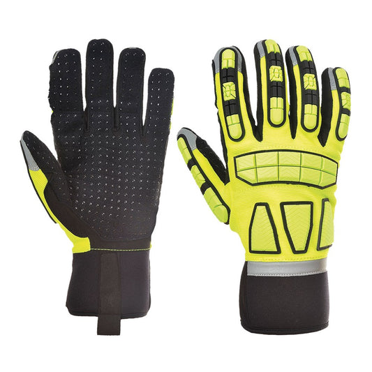 Portwest A724YERXXL -  sz 2XL Safety Impact Glove Unlined - Yellow