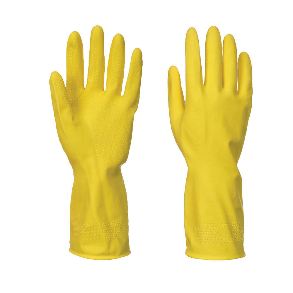 Portwest A800YERL -  sz L Household Latex Gloves (240 Pairs) - Yellow