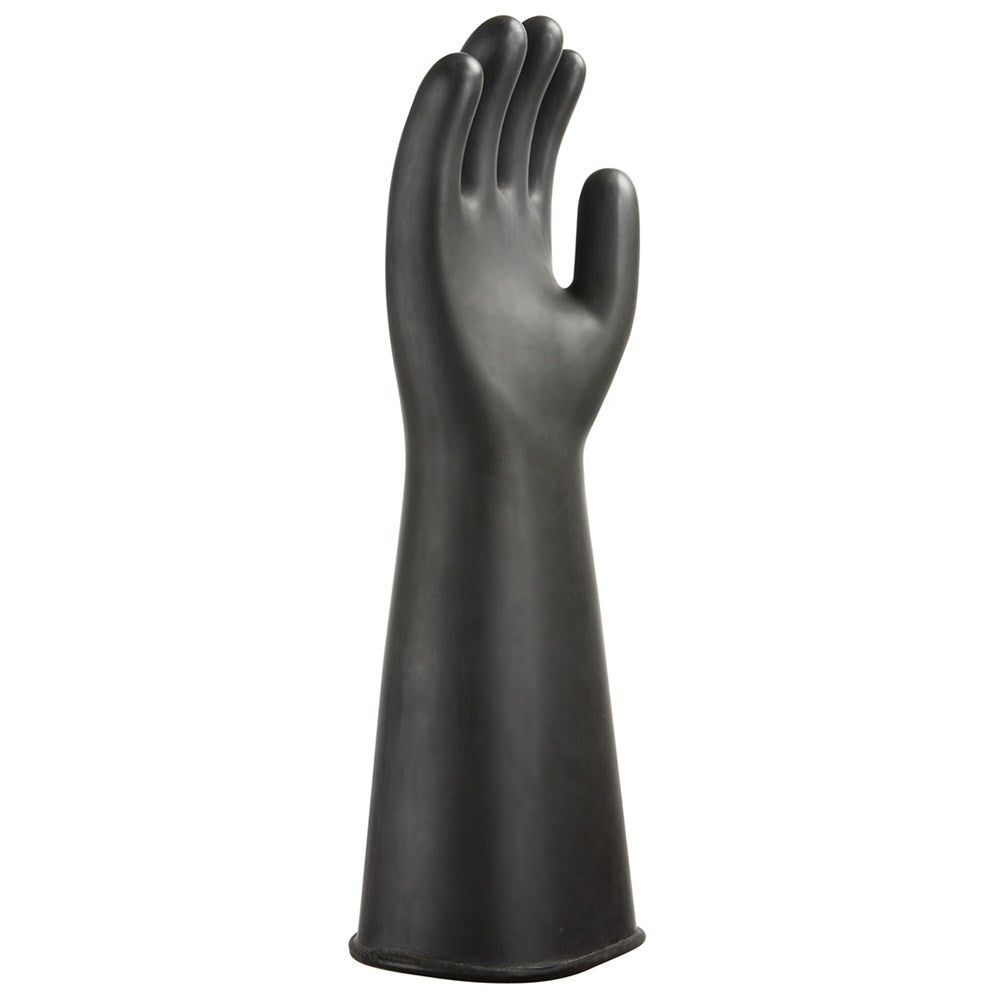 Portwest A802BKRL -  sz L Heavyweight Latex Rubber Gauntlet - Black