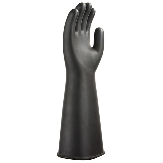 Portwest A802BKRL -  sz L Heavyweight Latex Rubber Gauntlet - Black