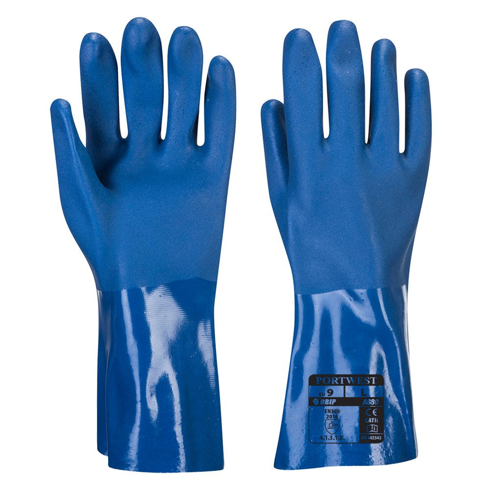 Portwest A880BLUM -  sz M Trawlmaster 30cm Gauntlet - Blue