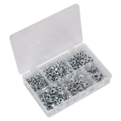 SEALEY - AB031FN Flange Nut Assortment 390pc M5-M12 Serrated Metric