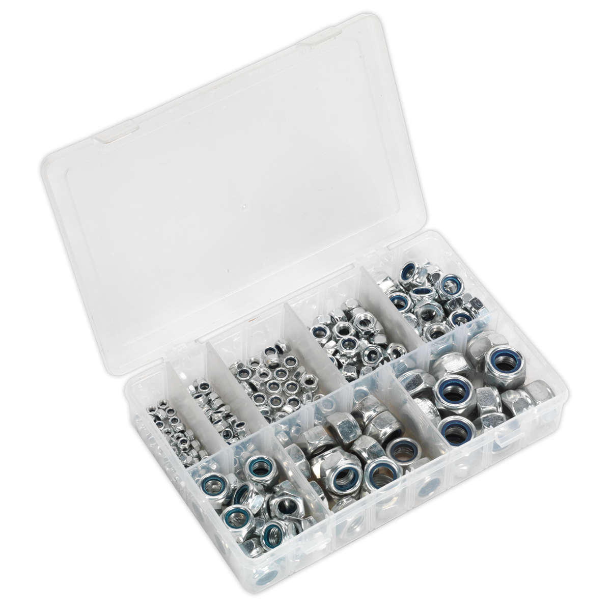 SEALEY - AB033LN Nylon Locknut Assortment 255pc M4-M16