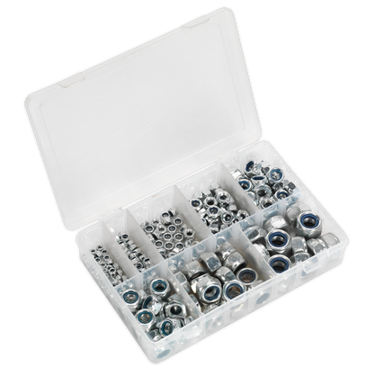 SEALEY - AB033LN Nylon Locknut Assortment 255pc M4-M16