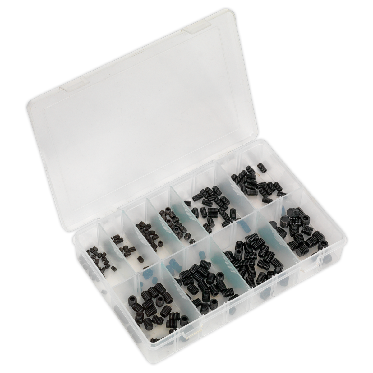 SEALEY - AB045GS Grub Screw Assortment 250pc DIN 916 M4-M10 Metric
