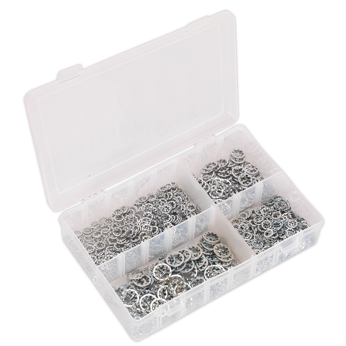 SEALEY - AB057LW Lock Washer Assortment 1000pc Serrated Internal M5-M10 Metric