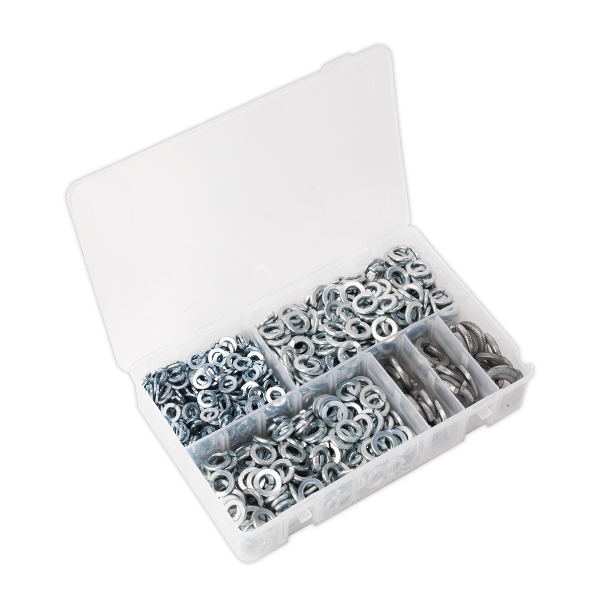 SEALEY - AB058SW Spring Washer Assortment 1010pc DIN 127B M6-M16 Metric Zinc