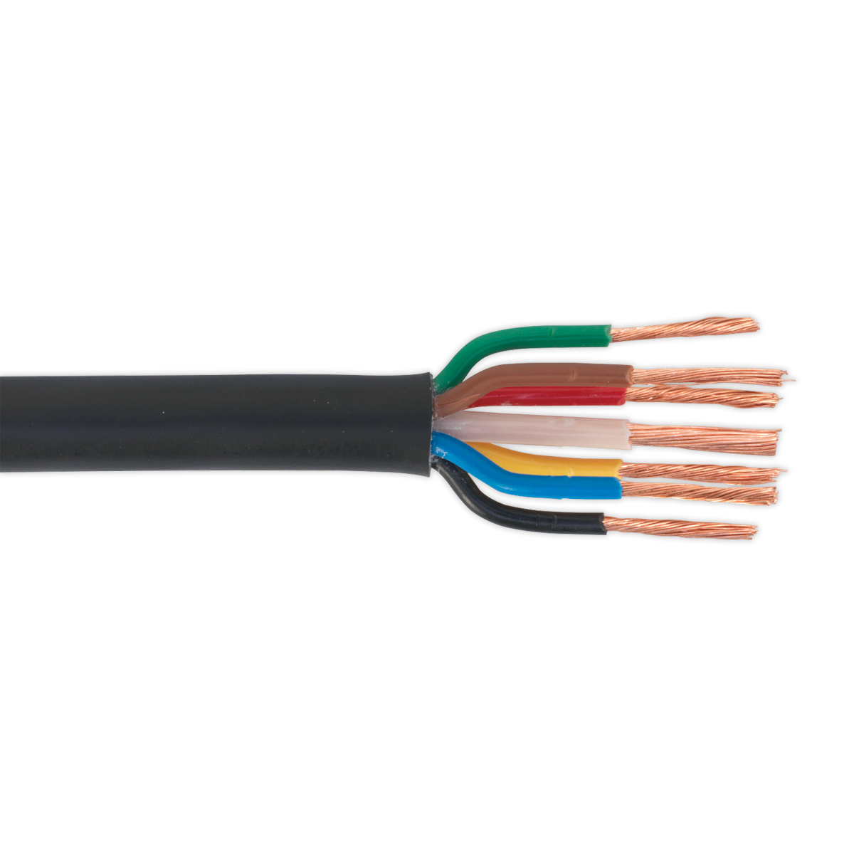 SEALEY - AC28307CTH Automotive Cable Thin Wall 6 x 1mm� 32/0.20mm, 1 x 2mm� 28/0.30mm 30m Black
