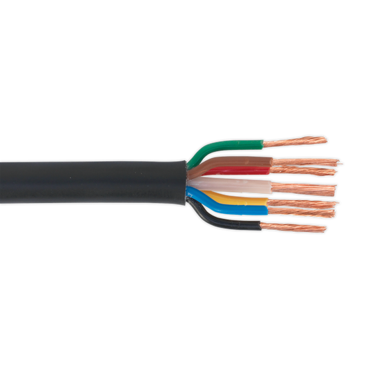 SEALEY - AC28307CTH Automotive Cable Thin Wall 6 x 1mm� 32/0.20mm, 1 x 2mm� 28/0.30mm 30m Black