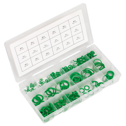 SEALEY - ACOR225 Air Conditioning Rubber O-Ring Assortment 225pc - Metric