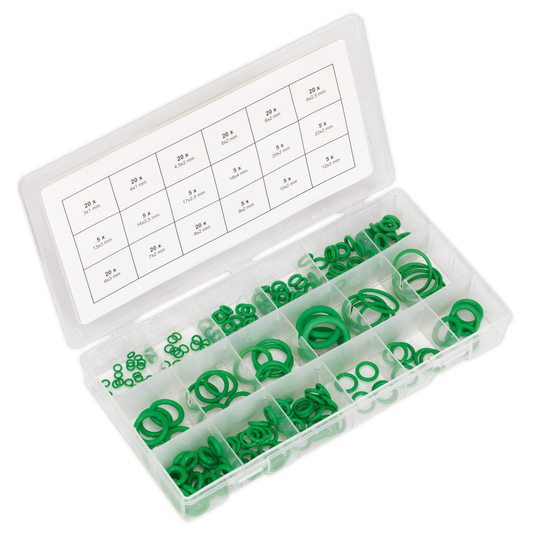 SEALEY - ACOR225 Air Conditioning Rubber O-Ring Assortment 225pc - Metric