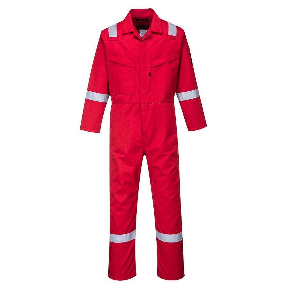 Portwest AF50RER48 -  sz Regular 48 Araflame Platinum Coverall - Red