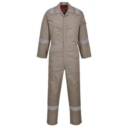 Portwest AF73KHR50 -  sz Tall 50 Araflame Silver Coverall - Khaki